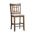 thumbnail image 3 of Santa Rosa Medium Brown 24 Inch Lattice Back Counter Chair-Set of 2, 3 of 9