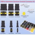 thumbnail image 2 of 708 piezas Kit de conector de terminal eléctrico automotriz Kit de conector de cable eléctrico automotriz impermeable 1/2/3/4/5/6 Pin macho y hembra, 2 of 5