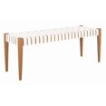 thumbnail image 3 of Safavieh Amalia Leather Bench, 3 of 6