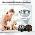 thumbnail image 4 of BOLLSLEY Stainless Steel Anti-skid Pet Dog Cat Feeding Bowl, Double Stainless Steel Pet Feeding Bowl for Cats Adjustable Angle, 4 of 5