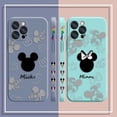 thumbnail image 4 of Case For iPhone 14 13 12 11 Pro XS Max Mini X XR 7 8 6 6S Plus Colour Simple Liquid Silicone Case Anime Cute Mickey Minnie Mouse, 4 of 5