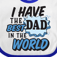 thumbnail image 4 of Inktastic I Have the Best Dad in the World Boys Baby Bib, 4 of 4