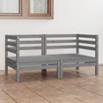 thumbnail image 1 of vidaXL Garden 2-Seater Sofa Grey Solid Pinewood, 1 of 4