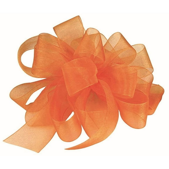 Unbranded Tropical Orange Chiffon Ribbon