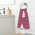 thumbnail image 6 of Dreamtimes Red Christmas Plaid Bath Hand Towel Soft Cotton Highly Absorbent Fingertip Towels for Bathroom Beach Kitchen Sports Gym Yoga Travel (2-Pieces Towel Sets, 28x16 inch), 6 of 7