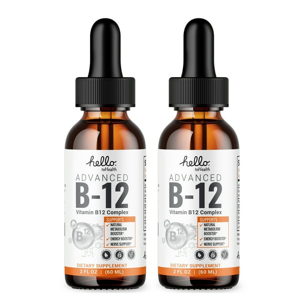 Complete Vitamin B12 Liquid Drops Energy Boosting and Metabolism