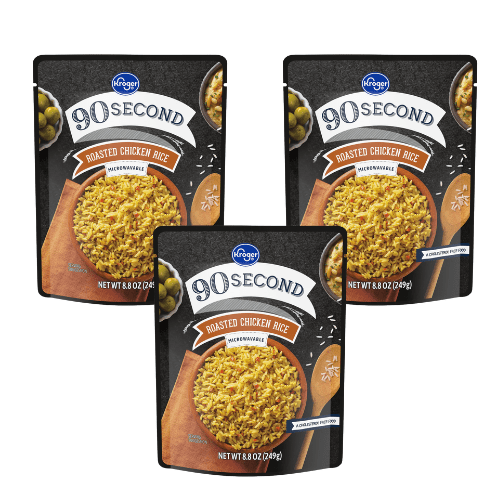 Kroger 90 Second Roasted Chicken Rice, 3 Pack, 8.8 oz