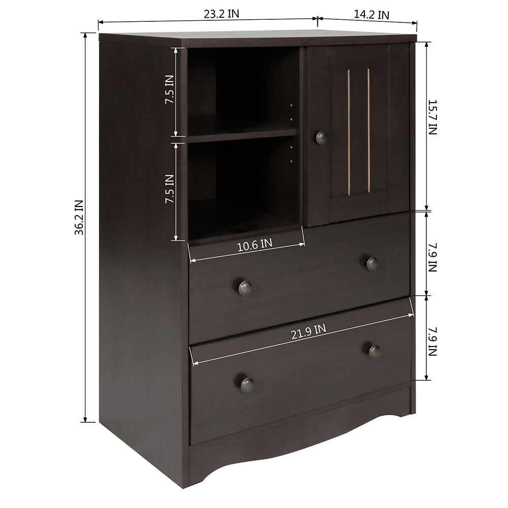 Kepooman Free Standing Floor Cabinet Bathroom Cabinet, Accent Cabinets, Wooden Sideboard with 2 Drawers Kepooman Free Standing Floor Cabinet Bathroom Cabinet, Accent Cabinets, Wooden Sideboard with 2 Drawers