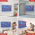thumbnail image 4 of Pegboard Wall Organizer, Blue Metal Peg Board Panels, Garage Storage System with Hooks and Storage Bins, 59pcs, 4 of 13