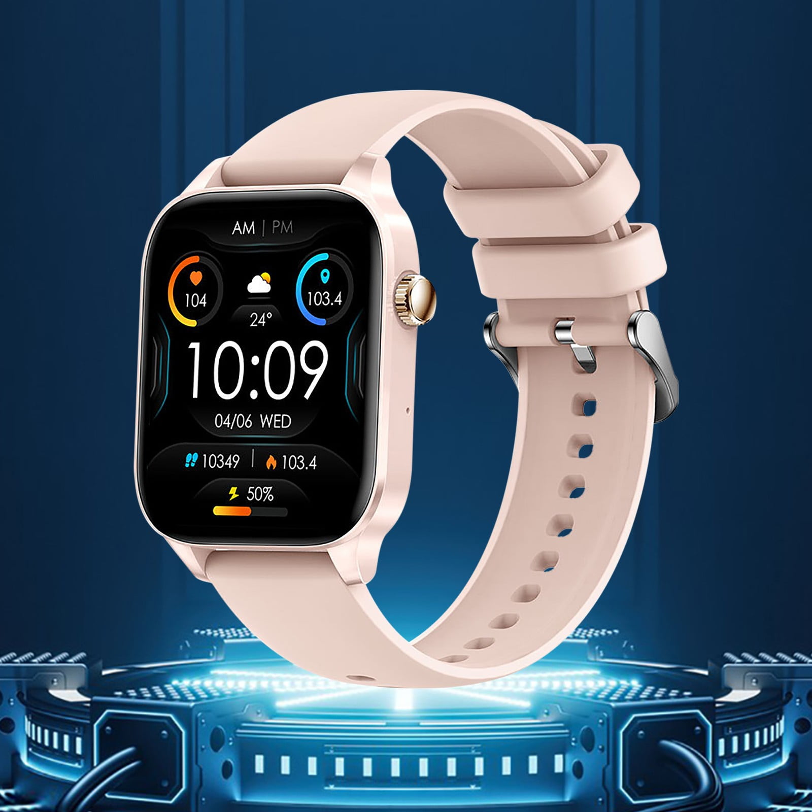 Jubipavy Smart Watch Full Screen Smart Watches For Android IOS Phones Smart Fitness Watch For Women Man Smartwatch