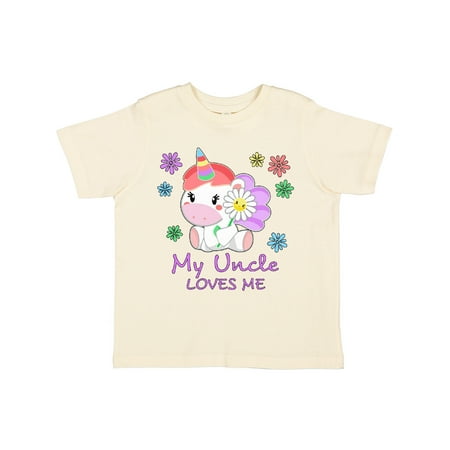 

Inktastic My Uncle Loves Me- cute unicorn Gift Toddler Boy or Toddler Girl T-Shirt