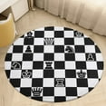 thumbnail image 6 of Chessboard Round Carpet Circle Rug Outdoor Patio Area Rug Washable Large Area Rugs Hallway Room Decor Fitness Mats, 6 of 8