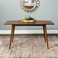 thumbnail image 3 of Walker Edison Banks Mid Century Tapered Leg Wood Dining Table, Acorn, 3 of 17