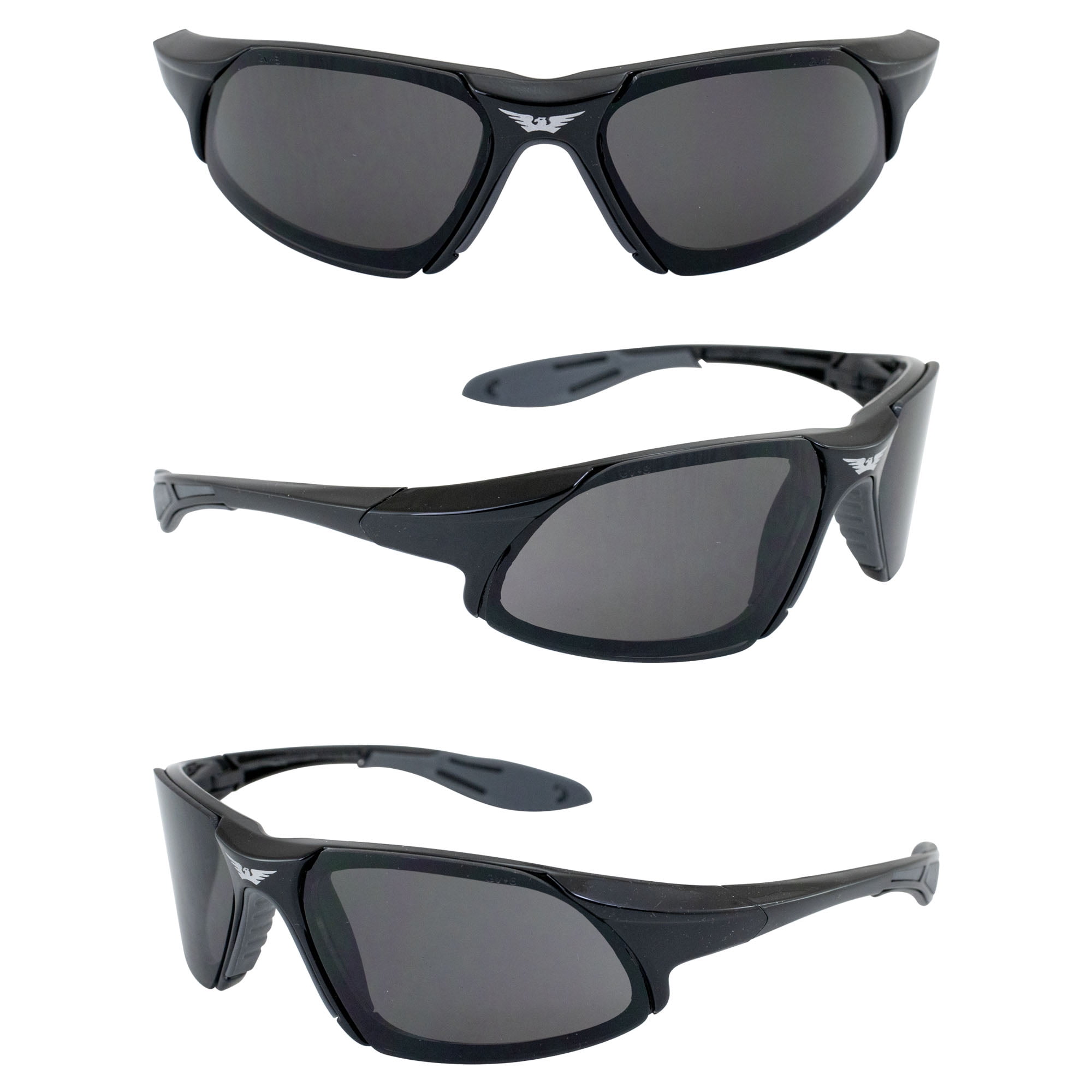 Cougar, Safety Glasses, Anti-Fog & Anti-Scratch, Blue Lens, Black Frame