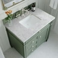 thumbnail image 3 of James Martin Vanities 36" Single Vanity, Smokey Celadon w/ 3 CM Carrara Marble Top, 3 of 7