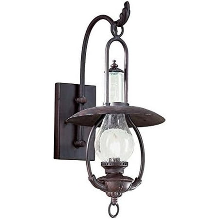 

CHONGYAO La Grange 20.5 H 1-Light Outdoor Wall Lantern - Old Bronze Finish with Clear Seeded Glass