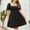 Black, variant on Cute Milkmaid Dresses for Women Summer Puff Sleeve Square Neck Mini Dress Plus Size Sundress for Curvy Women