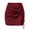 Red, variant on IROINNID Women's Skirt Fashion High Waist Pack Hip Skirt Wrinkles Drawstring Design Skirt Short Empire Waist Mini Solid Color Skirt