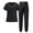 AB02-Black, variant on Scrub Sets For Woman 2026 Essential Jogger Scrub Set Nursing Uniform Stretch V-Neck Top & Drawstring Cargo Pants Purple S