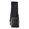 thumbnail image 3 of WILD PAIR Womens Black 1-1/2" Platform Cushioned Breathable Margoee Round Toe Stacked Heel Zip-Up Booties 9 M, 3 of 4