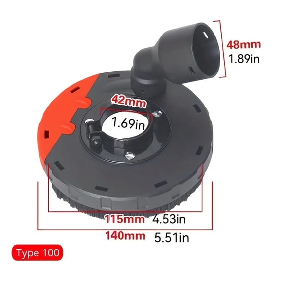 Angle Grinder Dust Cover Shroud, Angle Grinder Surface Grinding Cutting Dust Shroud, Concrete Stone Dust Collection Cover