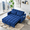 Blue, variant on Gewnee 55" 3‑in‑1 Pull‑Out Convertible Sofa Bed, Sleeper Futon Couch, Velvet Loveseat Futon Sofa, Adjustable Backrest, Throw Pillows & Side Storage Pockets for Living Room Apartment, Blue