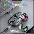 thumbnail image 5 of Tri-Mode Wireless Gaming Mouse – 2.4G / Bluetooth / USB-C, 12800 DPI, 6 RGB Backlit, 73g Ultra-Light, 2000Hz Polling Rate, 400mAh Rechargeable, for PC / Mac / Laptop, 5 of 8