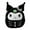 Kuromi Skeleton, variant on Squishmallows Halloween Hello Kitty Plush (Franken Kitty)
