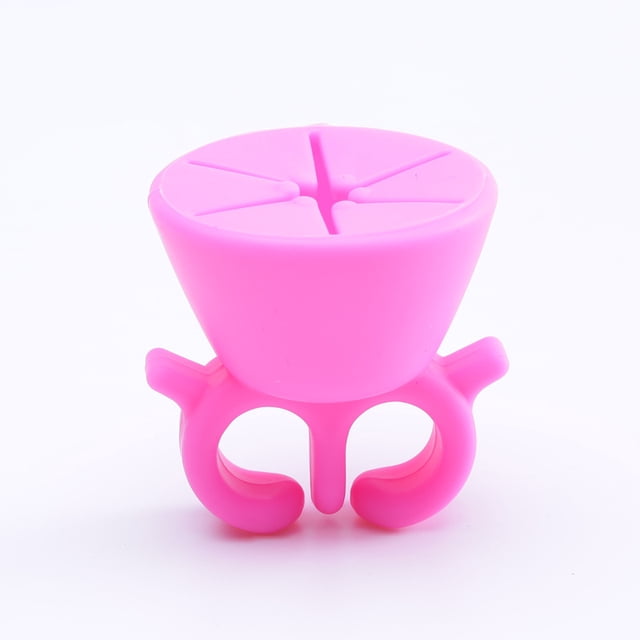 Botella de esmalte de uñas redonda de silicona, soporte para esmalte de uñas portátil, esmalte de uñas multicolor opcional