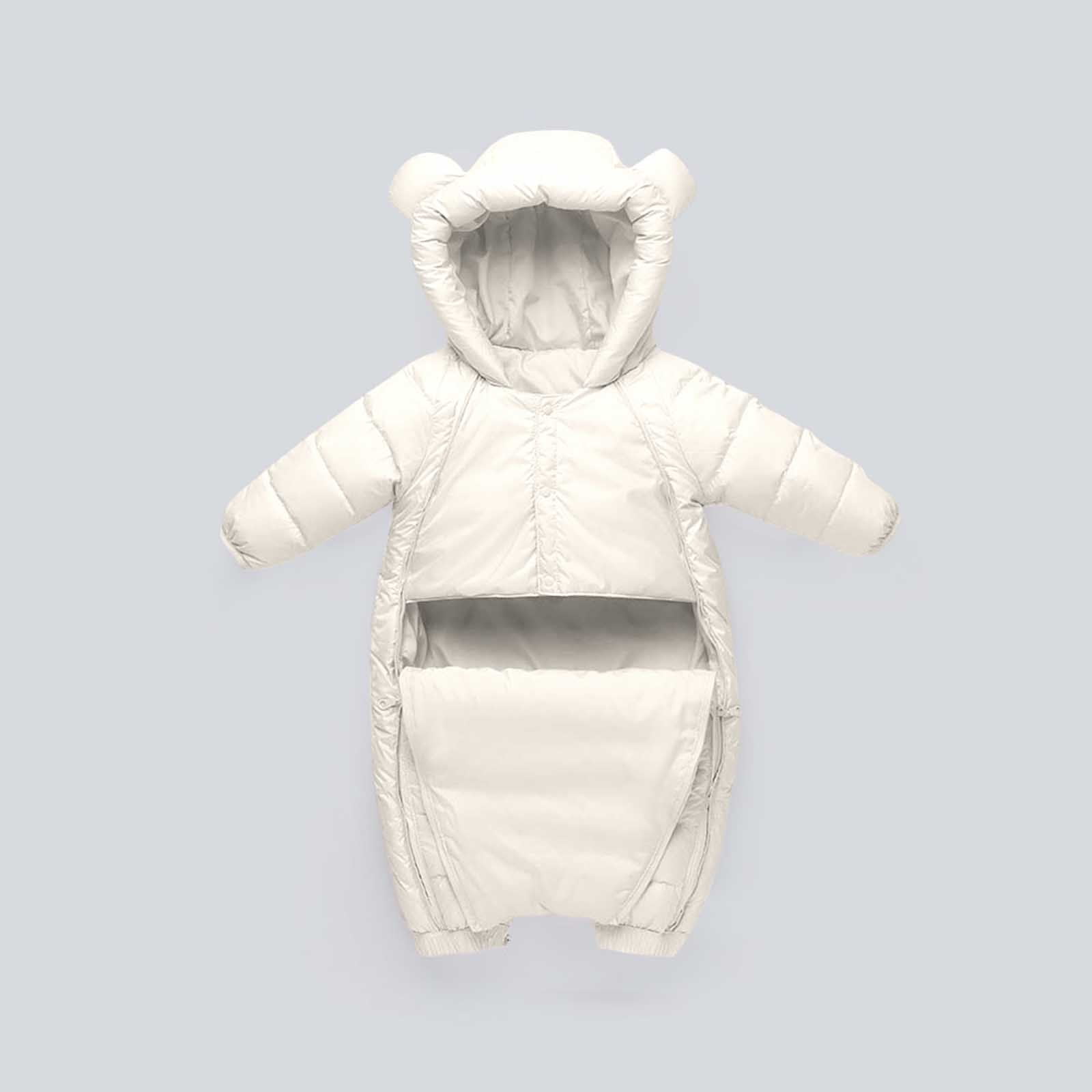 XuJwPNcy Baby Snowsuit Boys Girls Winter Clothes Infant Warm Jacket Newborn One Piece Coat with Hooded 3-24 Months