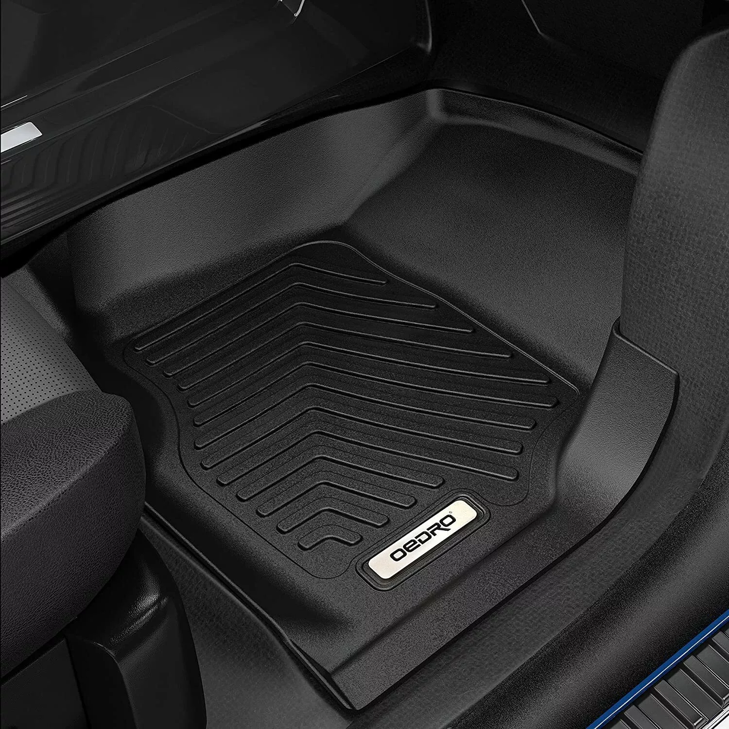 RVNI Floor Mats for 2019-2025 Chevrolet Silverado GMC Sierra 1500 & 2020-2025 2500HD 3500HD Crew Cab Bench Seat TPE All-Weather Protection Floor Liners