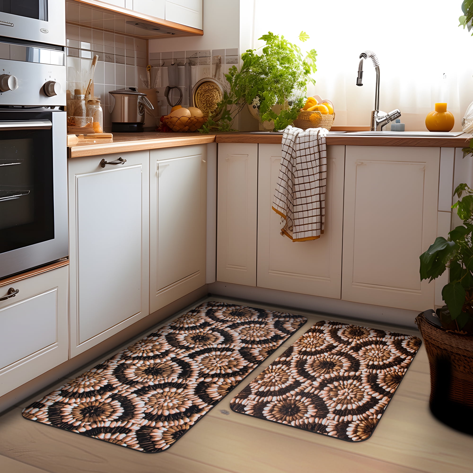 Ray Star Kitchen Mat 20''x31.5'',0.31 Inch Thick Anti Fatigue Kitchen Rug Cushioned Kitchen Mats for Floor Comfort Standing Desk Mats for Office,Laundry Room