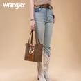 thumbnail image 2 of Wrangler Weatern Tote Bag for Women Medium Sized Aztec Handbags with Crossbody Strap, Horsehair-Brown, 2 of 6
