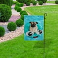 thumbnail image 5 of SKYSONIC Pug Puppy Floating in a Fun Inflatable Ring Double-Sided Printed Garden House Sports Flag 12x18in Polyester Decorative Flags for Courtyard Garden Flowerpot, 5 of 7