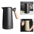thumbnail image 3 of 2xHervidor Térmico De Doble Pared De Gran Capacidad, Olla De Vidrio Para El Hogar, 1L, Negro Sunnimix hervidor de aislamiento térmico, 3 of 7