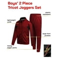 thumbnail image 2 of Boys' Tricot Jogger Set - 2 Piece Active Performance Zip-Up Tracksuit Set (Size: 8-18), 2 of 7