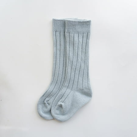 

Musuos Baby Solid Color Long Tube Socks Autumn and Winter Baby Cotton Warm Knee High Socks