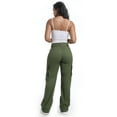 thumbnail image 6 of Soulsfeng Women's Baggy Cargo Pants Relaxed Fit Casual Cotton Pants with 6 Pockets Green Size 10, 6 of 7