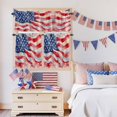 thumbnail image 5 of Independence Day Kitchen Curtains Valances 3 Piece Set, Watercolor American Flag Rod Pocket Tier Curtain and Valance Drapes for Small Window 36 Inch Length for Bedroom Cafe, 5 of 9