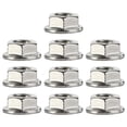 thumbnail image 1 of Miangastore Rust Resistance Flange Nuts Stainless Steel 10Pcs 0.79X0.50X0.50In, 1 of 9