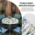 thumbnail image 4 of Round Fitted Tablecloth with Elastic Edge, Christmas Waterproof Table Cloth Table Cover for 45"-54" Tables, Cartoon Xmas Tree Winter Abstract Tablecloths for Dining Picnic Party Outdoor, 4 of 9