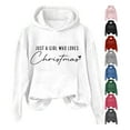 thumbnail image 4 of Baqcunre Sweaters For Women Just A Girl Who Loves Christmas Sweatshirt Xmas Sweater For Women Crewneck Tops Funny Christmas Shirt Gifts Women Sweatshirt Womens Fall Tops Blue XL, 4 of 4