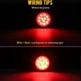 thumbnail image 3 of 8Pcs 4" Round Red LED Trailer Tail Light, 4 Inch Round Led Stop Turn Tail Lights Brake Brake Trailer Lights for RV Trucks, Rubber Grommets and 3-Prong Wire Pigtails Included, 3 of 5