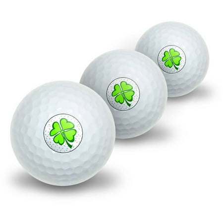 Lots of Luck Lucky Irish Four Leaf Clover Novelty Golf Balls,