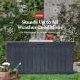 thumbnail image 5 of Keter Arden 71 Gallon Durable Resin Outdoor Deck Box Storage Organization, Graphite, 5 of 10
