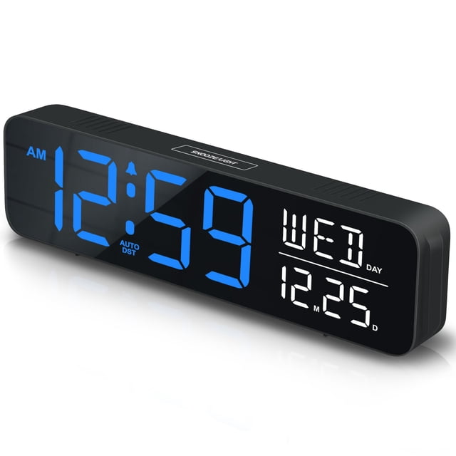 Despertador digital Peakeep con pantalla grande para dormitorios