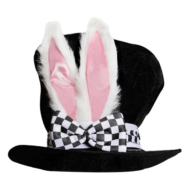 Sombrero de Felpa con Adorno de Conejo, Favorito de Pascua, Disfraz de Sombrero de Vacaciones , Cómodo de Llevar, Ajustable, Diámetro Inte