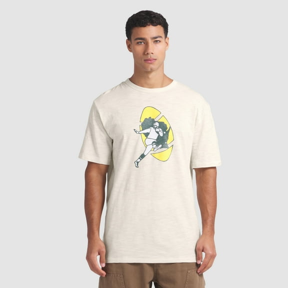 Men's Fanatics  Cream Green Bay Packers Slub T-Shirt