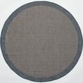 thumbnail image 3 of Well Woven Indoor/Outdoor Roung Rug 3'11" Woden Blue Striped & Solid Border, 3 of 5