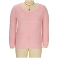 thumbnail image 4 of Women's Sherpa Sweater Casual Crewneck Fleece Lined Pullover Tops Long Sleeve Thermal Tops Shirts Winter Warm Clothes, 4 of 5